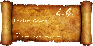 Levius Gemma névjegykártya