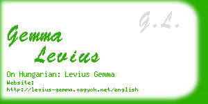 gemma levius business card